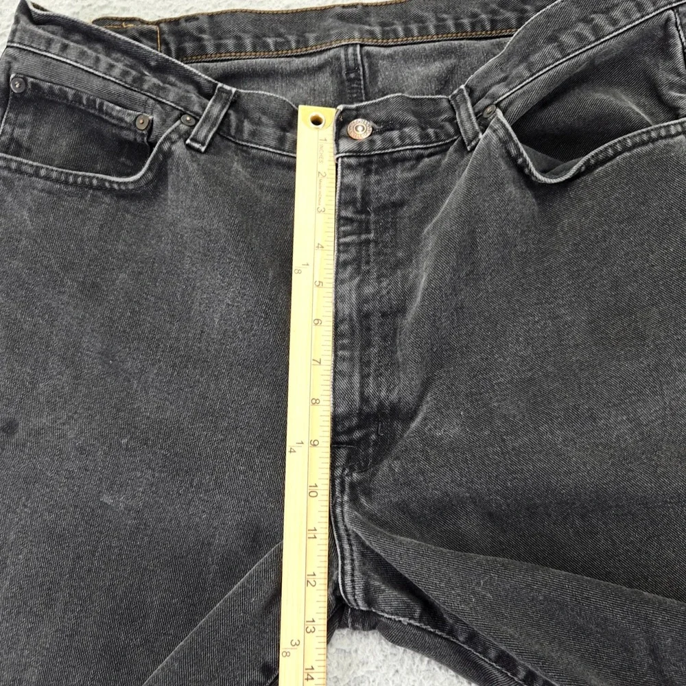 Polo Jeans Co. Jeans Mens 40x32 Black Denim Classic Relaxed‎ Tapered Leg Zipfly